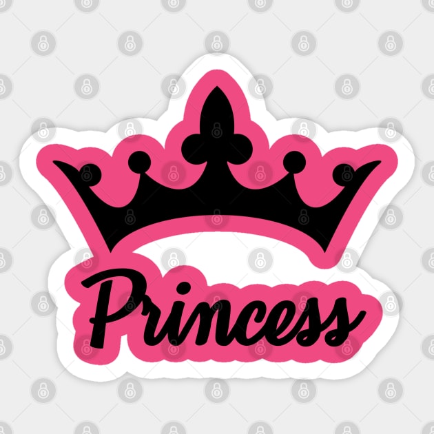 Girl Princess text print with crown Sticker by BeckyS23